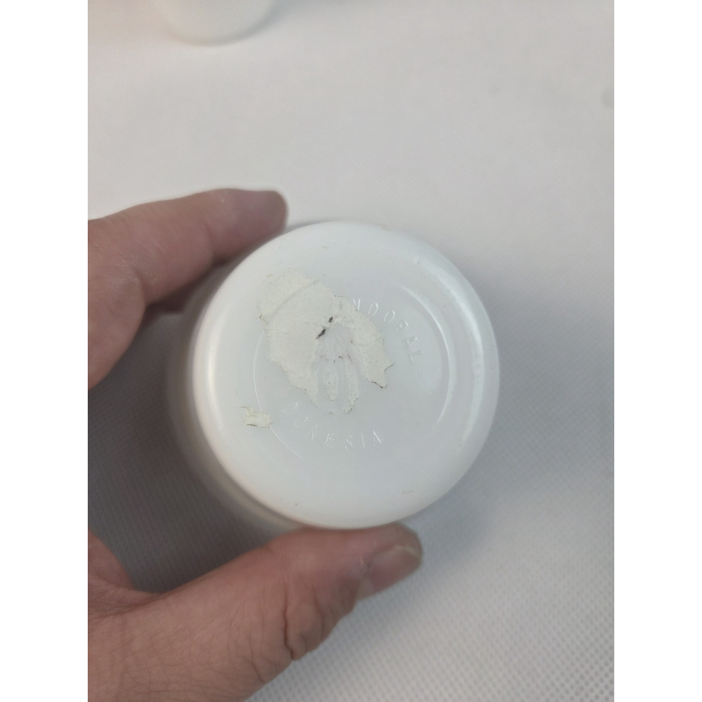 Lot of 2 Indopal Floral Milk Glass Custard Bowls No Lids Made in Indonesia - Picture 4 of 4